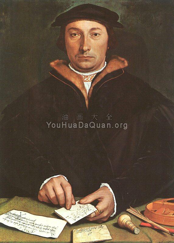 Portrait of Dirk Tybis - 小汉斯·荷尔拜因